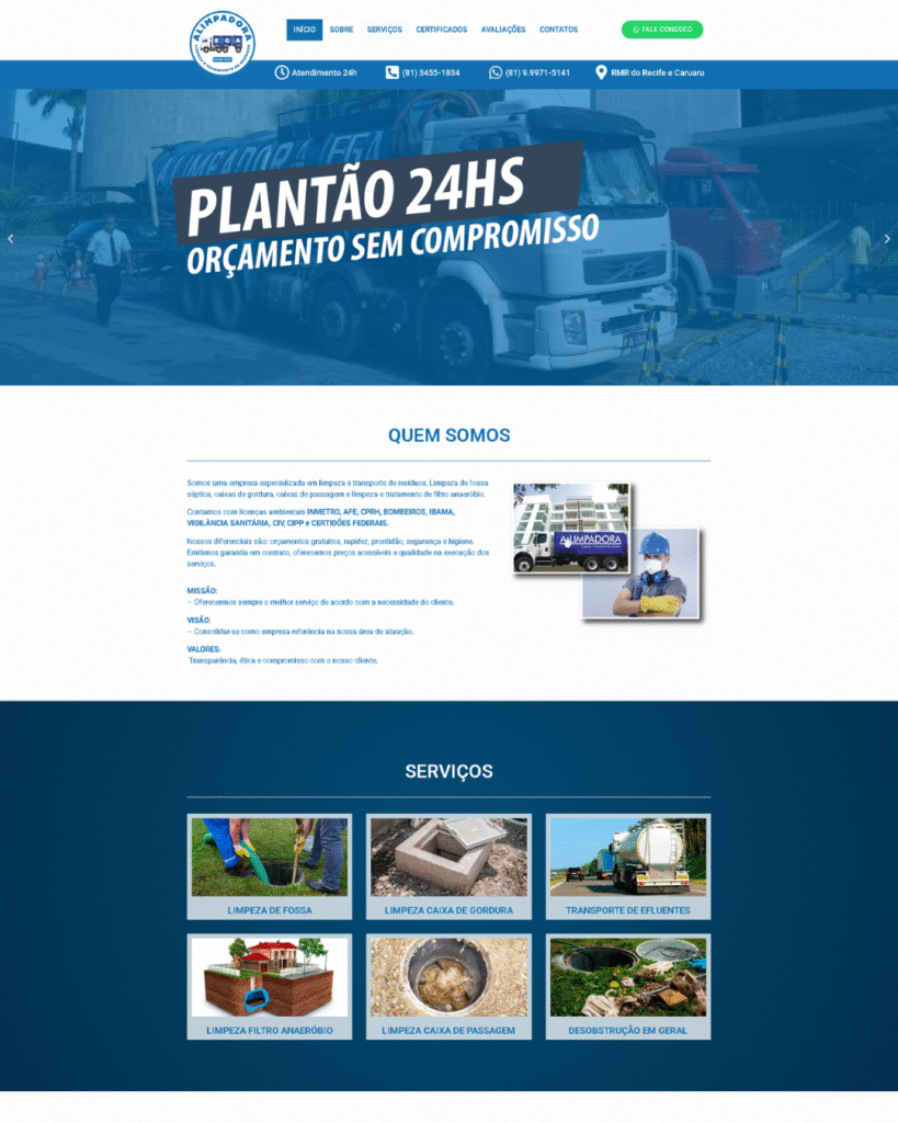 Site da Alimpadora